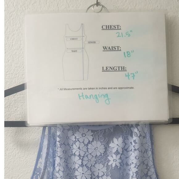 Vince Camuto Blue Lace Halter Neck Dress w/ Pockets Size 14 - Picture 14 of 14